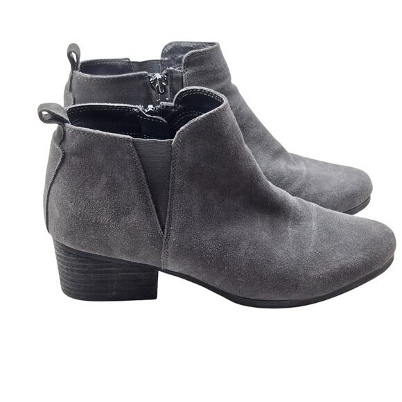 Blondo Villa Waterproof Gray Suede Ankle Booties Side Zip Women’s 8.5 - Picture 5 of 12